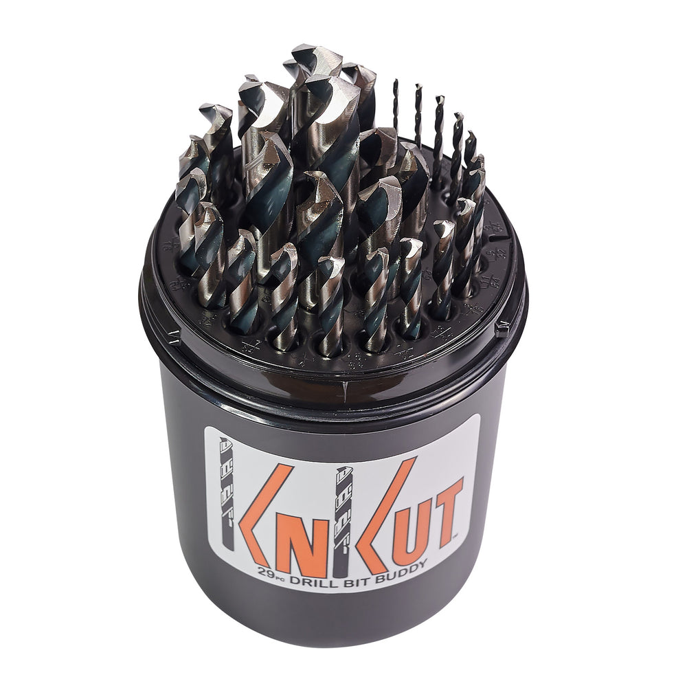 KnKut 29KK5DB 29 Piece Drill Buddy Jobber Length Drill Bit Set 1/16"-1/2" by 64ths
