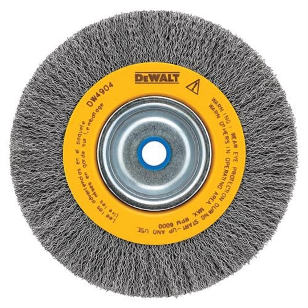 DeWalt 8" Crimp Wire Bench Grinder Brush - Medium Face