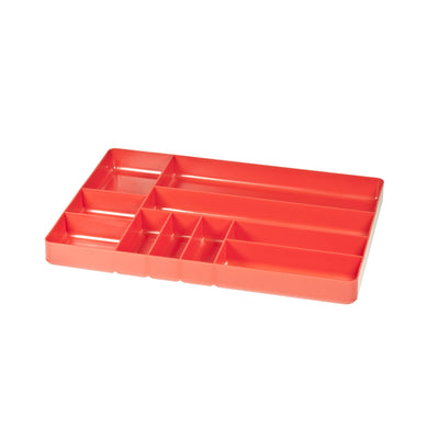 Ernst 10-Compartment Plastic Organizer Tray, Red
