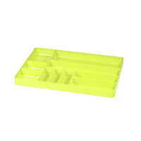 Ernst 10-Compartment Plastic Organizer Tool Tray, HI-VIZ Neon