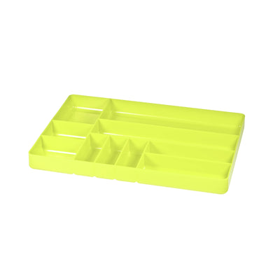 Ernst 10-Compartment Plastic Organizer Tool Tray, HI-VIZ Neon