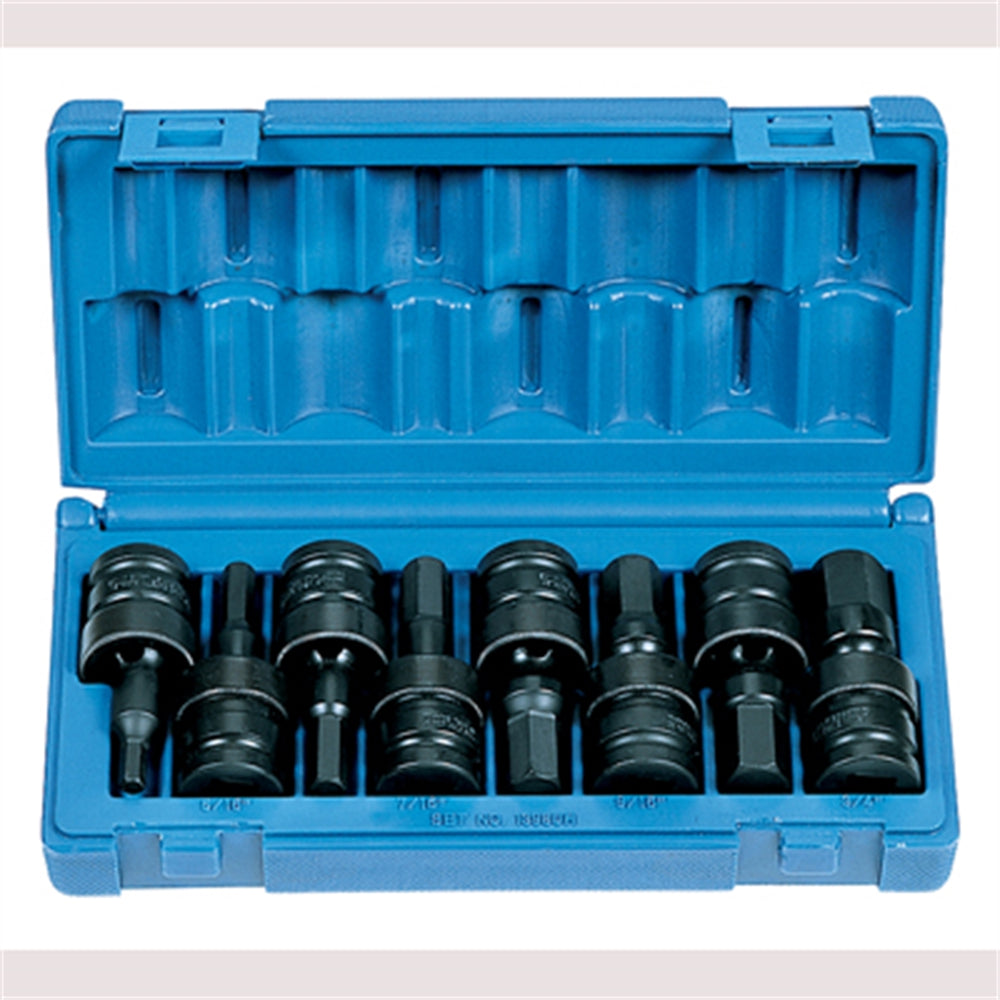 1/2" Drive 8 Piece Universal Hex Driver Set