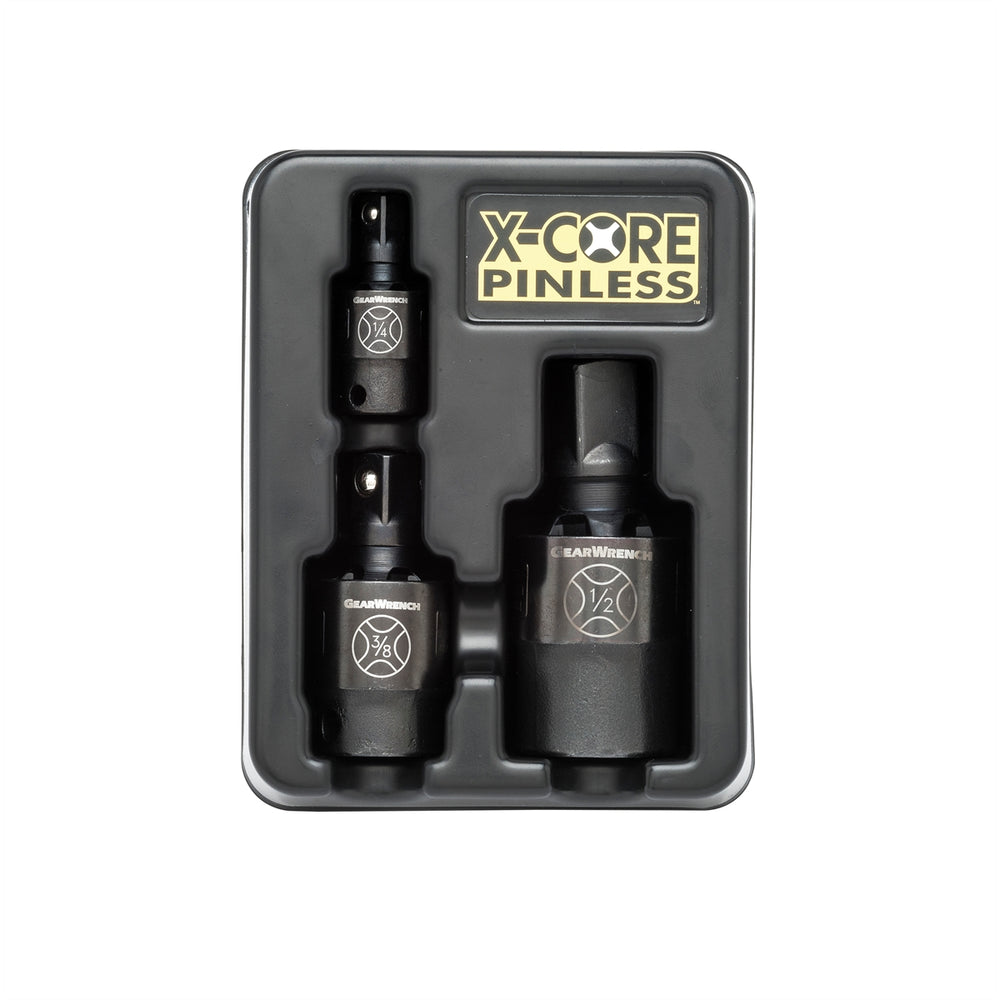 3 Piece 1/4", 3/8" & 1/2" Drive X-Core Pinless Impact Set KDT84960