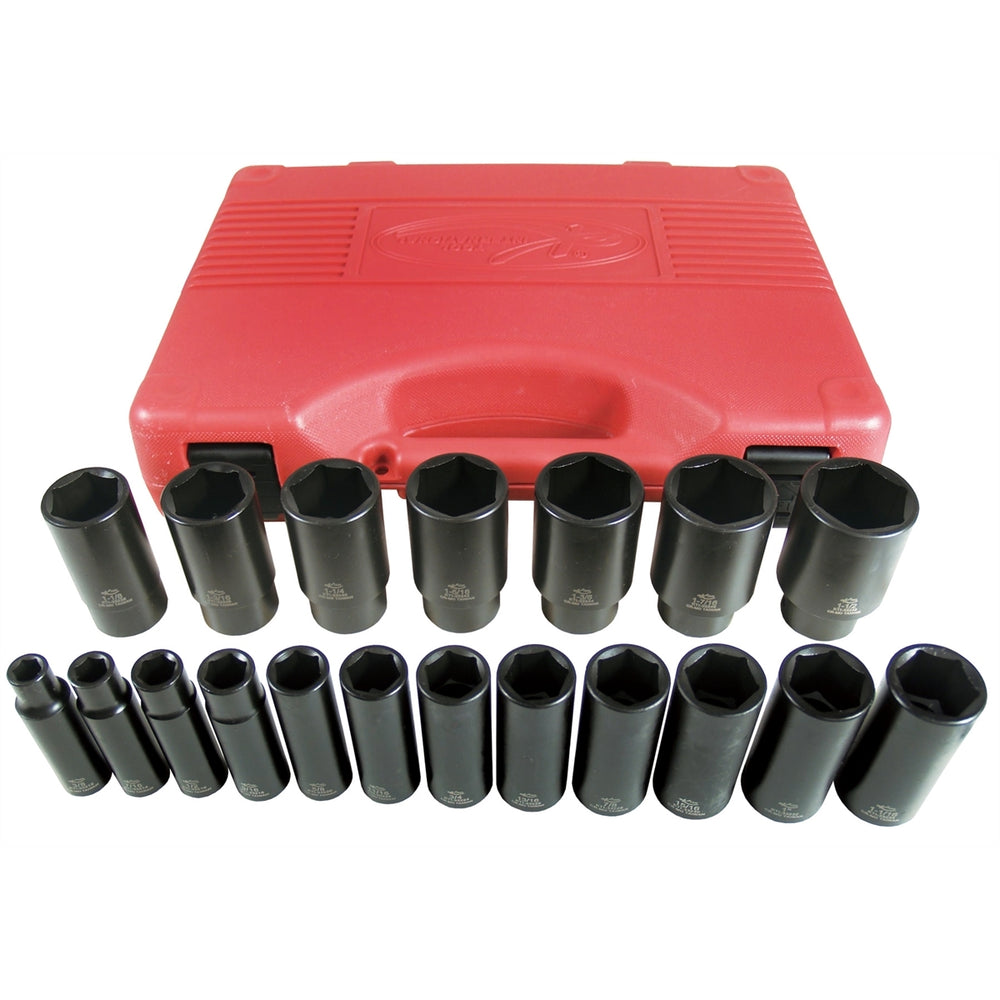 19-PIECE 1/2" DR DEEP IMP SOC SET