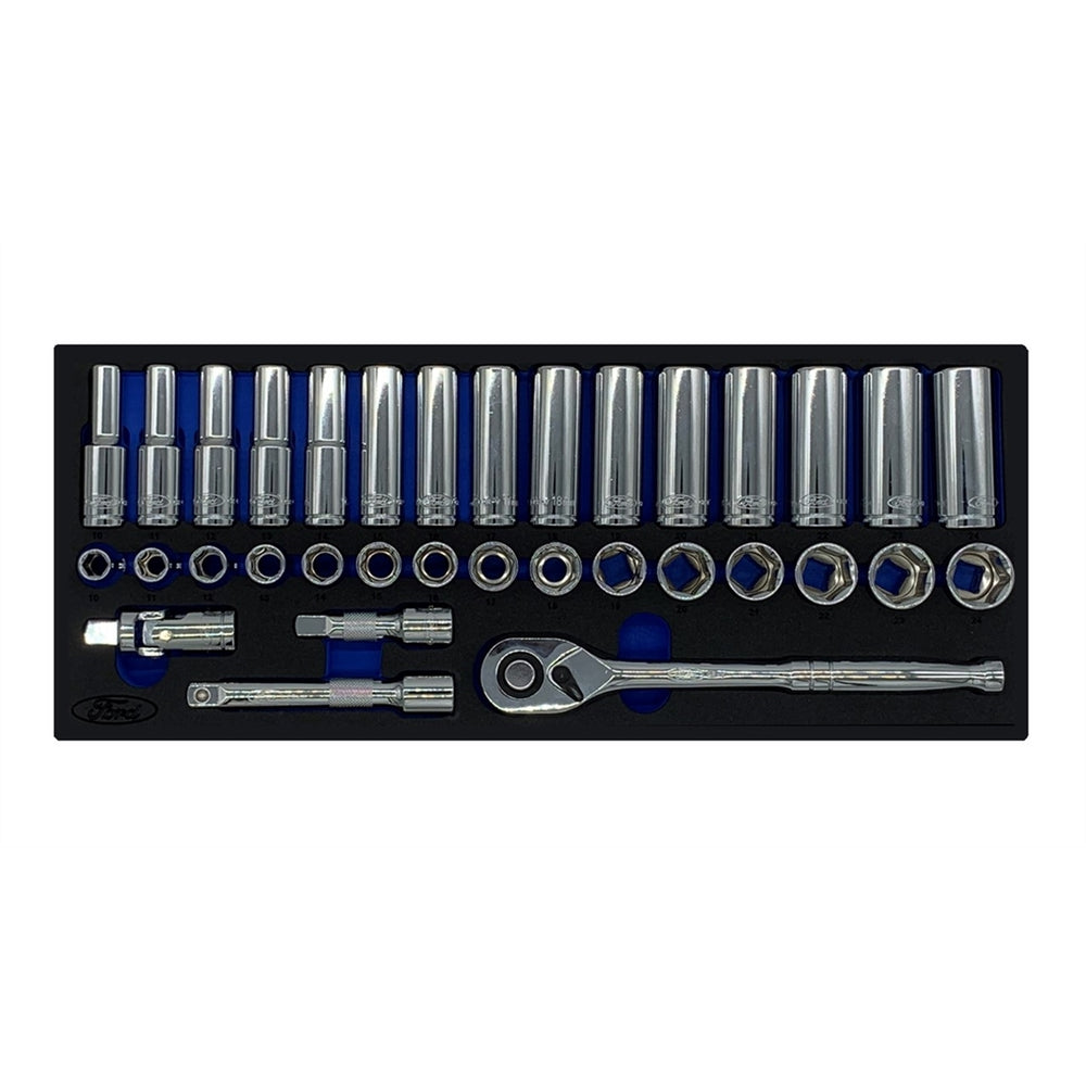 34 Pc 1/2" Drive Metric Deep Socket Set FORD ONLY