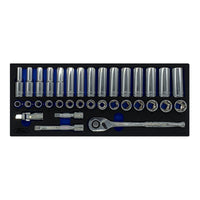 34 Pc 1/2" Drive Metric Deep Socket Set FORD ONLY