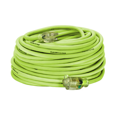 Flexzilla Pro Extension Cord, 14/3 AWG SJTW, 100', Outdoor, Lighted Plug