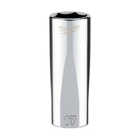 Milwaukee 3/8 in. Drive Socket Metric Deep, 17mm