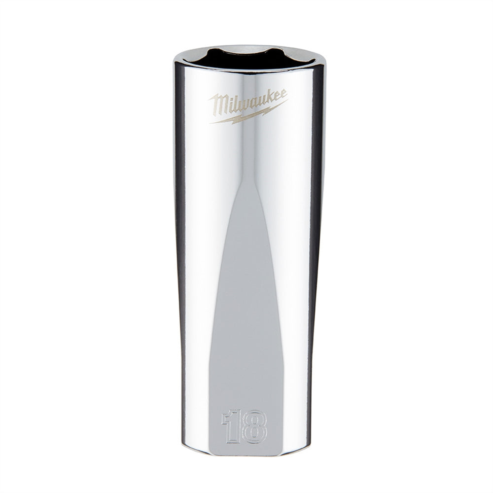 Milwaukee 3/8 in. Drive Socket Metric Deep, 18mm