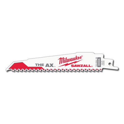 Milwaukee 6 in. AX Nail Embedded Wood Cutting SAWZALL Reciprocating Saw Blades, 5 TPI (5-Pack)