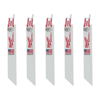 Milwaukee 5-Pack of � with 24 TPI Thin Metal Cutting SAWZALL Reciprocating Saw Blades