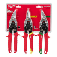 Milwaukee 3-Piece Aviation Snips (Left, Right, Straight) Set