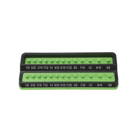 1/4 in. Fractional SAE Peg Socket Holder, Green