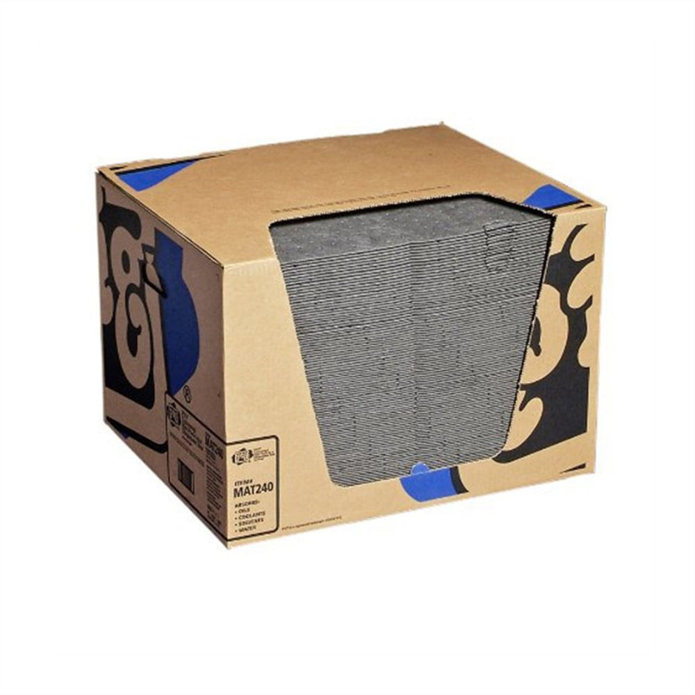 New Pig Absorbent Mat Pad in Dispenser Box Universal Heavy Wgt 15 in. x 20 in.