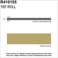 MS, 3/16" X 150'; Lt Gold Metallic