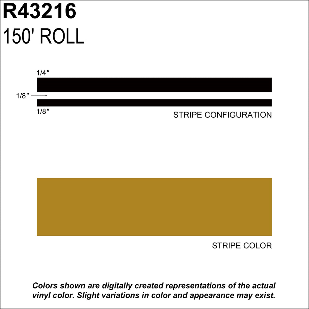 MS, 1/2" X 150'; Gold Metallic