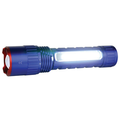 LED Rechargeable Torch and Work Light Combo, Jobsite Flashlight