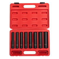 8-Piece 1/2 in. Drive 6-Point Extra Deep Fractional SAE Impact Socket Set