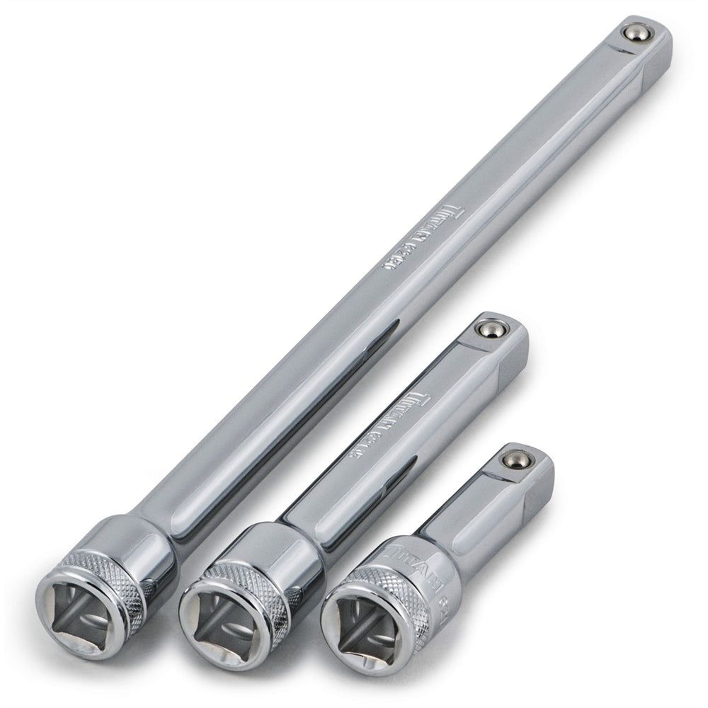 Chrome Extension Set, 3 Piece, 1/2" Drive, 3", 5" and 8"