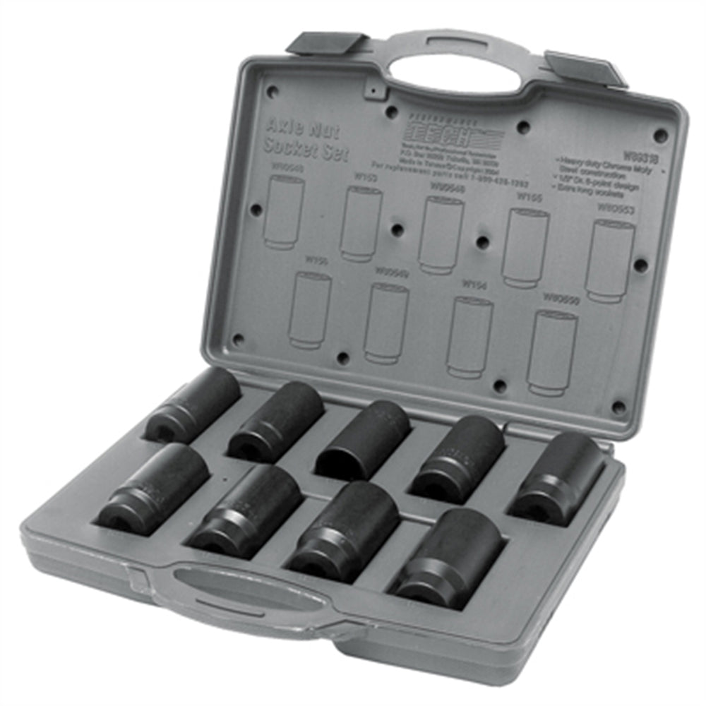 9 Pc Axle Nut Socket Set