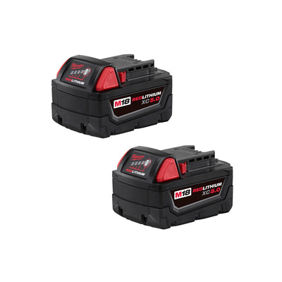 Milwaukee 2-pk of M18 REDLITHIUM XC5 Extended Capacity Battery - Power Tools - Tooldom