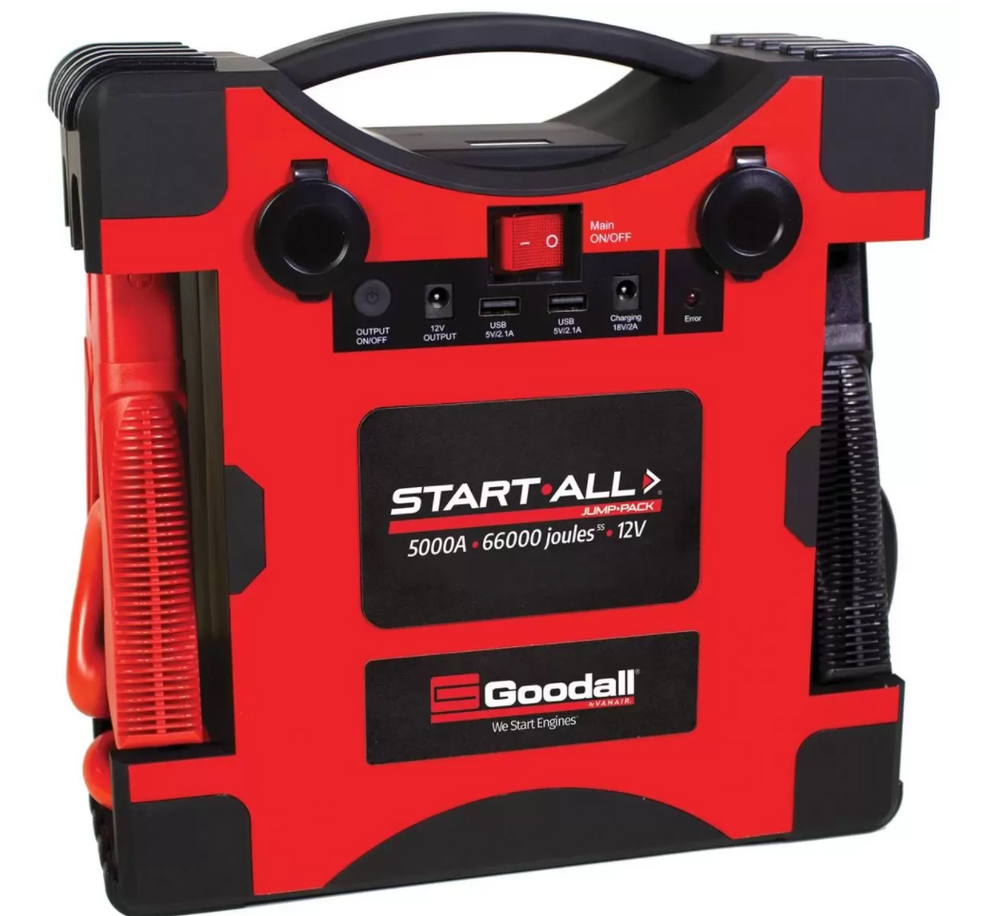 Goodall Start-All Vanair 12V 5000 Amp Jump Pack JP 12 5000 Free BT50 Tester