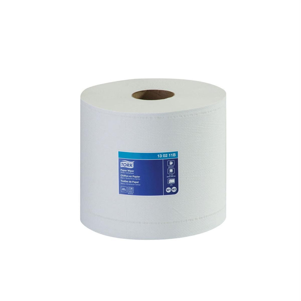 Tork Paper Wiper Centerfeed White W1/W2, Multipurpose, 2 x 800 Sheets