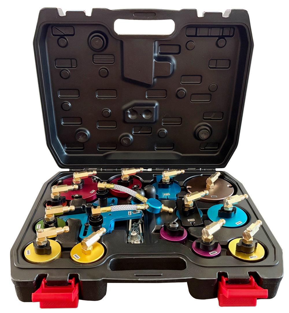 Brake Bleeding Adapters 13 Piece Master Kit Now Includes a Blow Molded Case BAKIT01