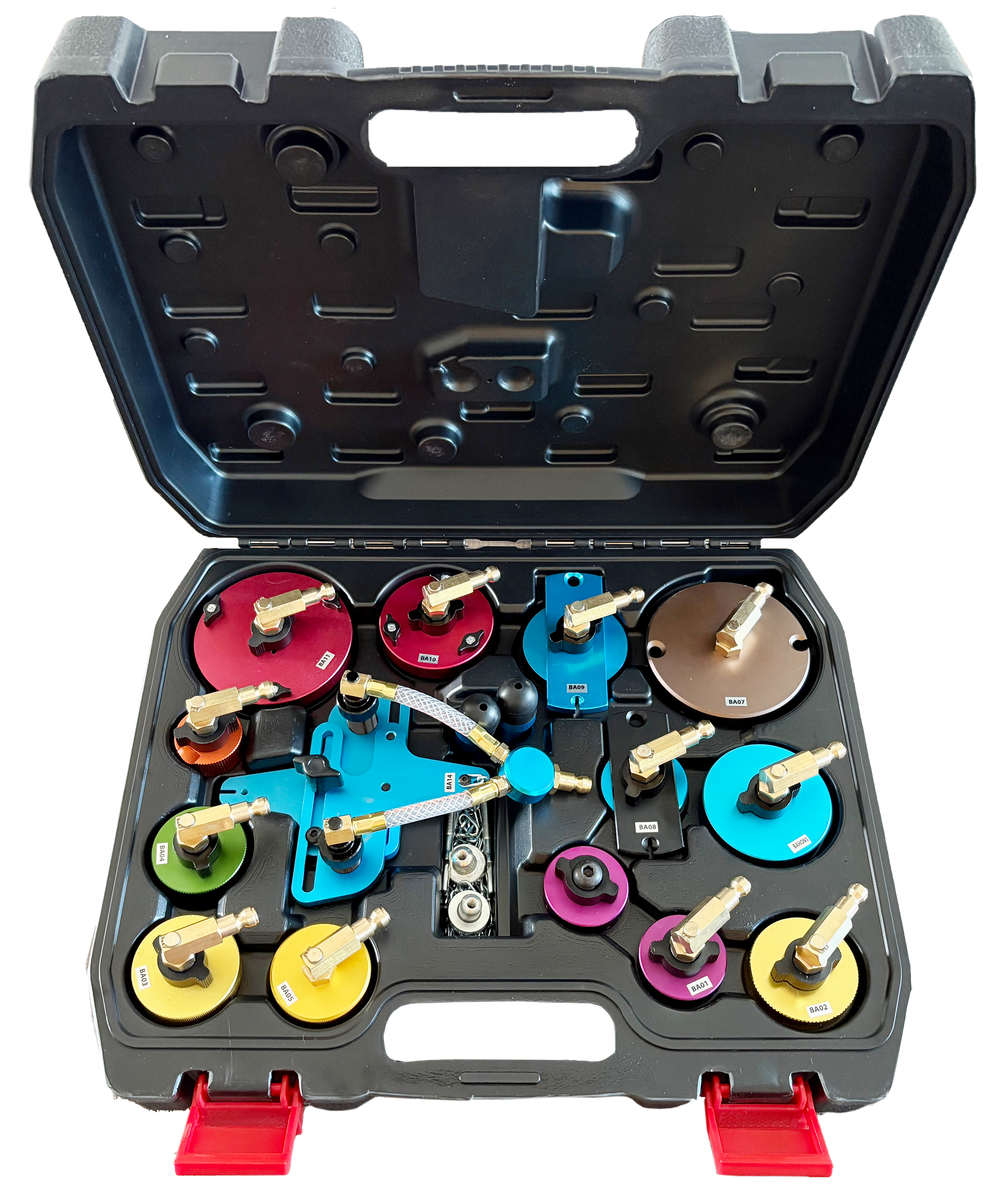 Brake Bleeding Adapters 13 Piece Master Kit Now Includes a Blow Molded Case BAKIT01