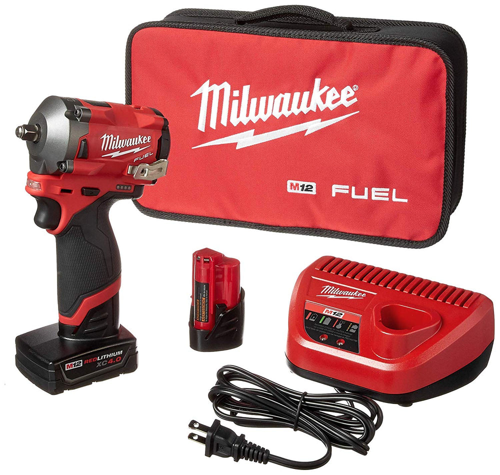 Milwaukee M12 FUEL 3/8 in. Stubby Impact Wrench w/ (2) Batteries Kit for sale available online - Tooldom