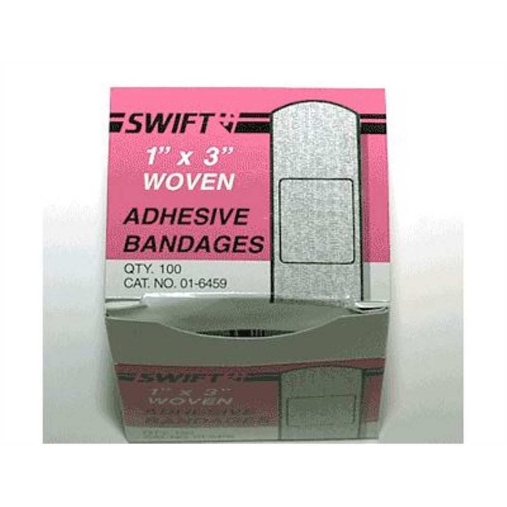 First Aid Bandaids 1" x 3" Woven Strip Adhesive Bandage (100 Per Box)