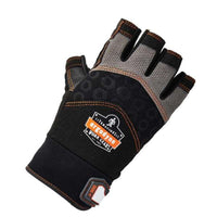 900 L Black Half-Finger Impact Gloves