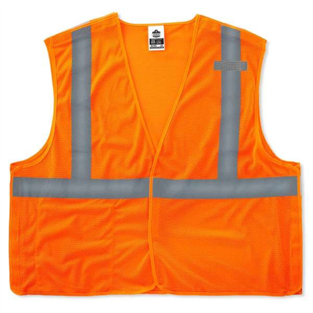 8215BA L/XL Orange Type R Class 2 Econo Breakaway Mesh Vest