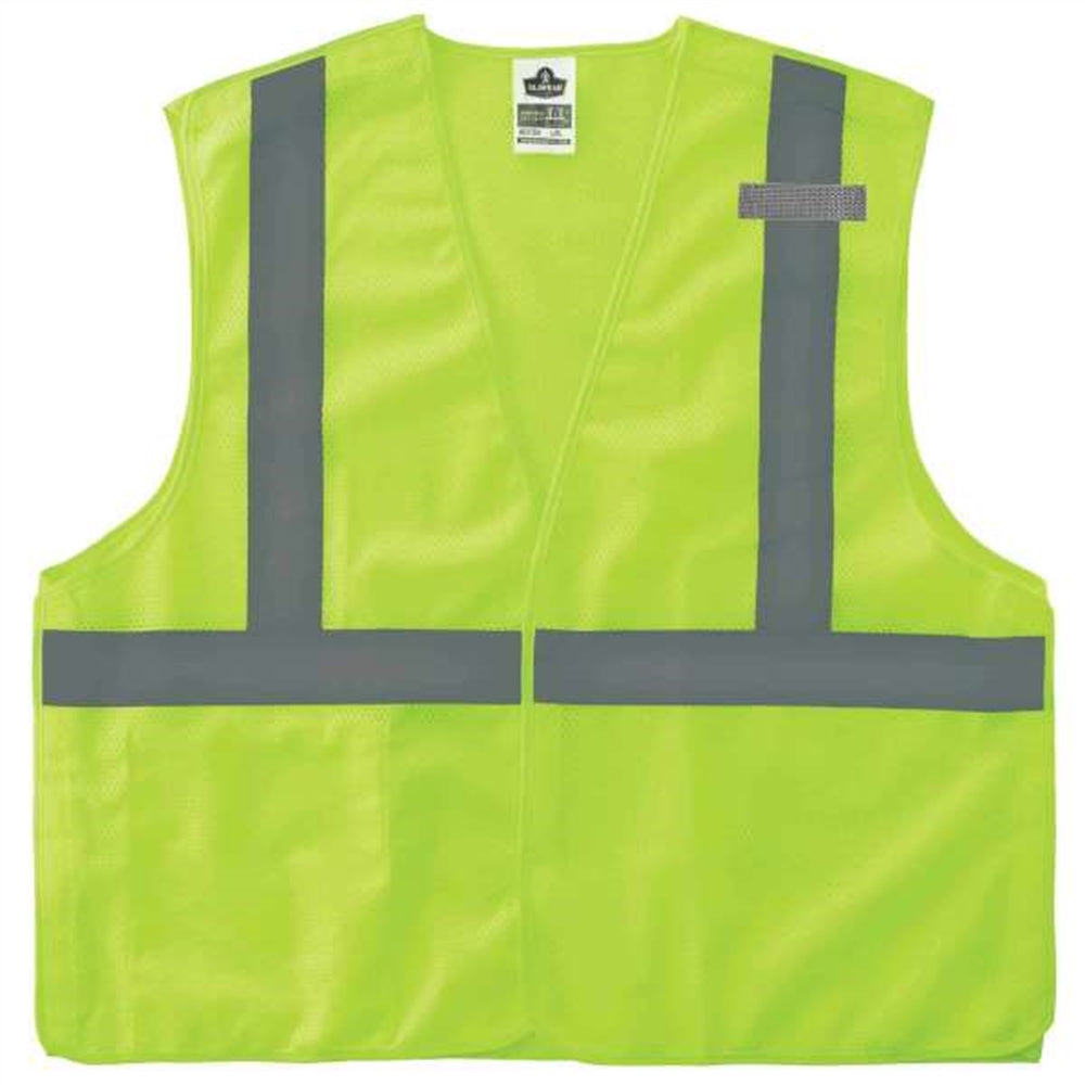 8215BA L/XL Lime Type R Class 2 Econo Breakaway Mesh Vest
