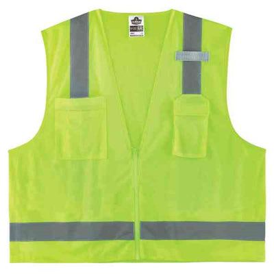 8249Z S/M Lime Type R Class 2 Economy Surveyors Vest