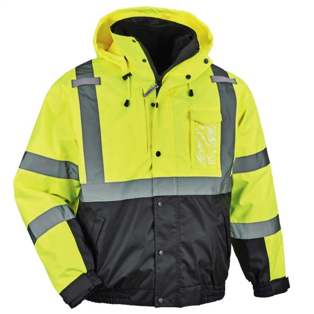 8381 L Lime Type R Class 3 Hi-Vis 3-in-1 Bomber Jacket