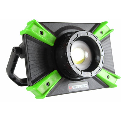 EZ RED Micro-USB 1000 Lumen Rechargeable Work Light, Black/Green