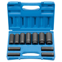 1/2" Drive 11 Piece Deep Set - 8 Point