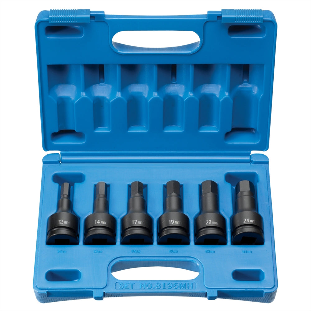 3/4" Drive 6-Piece Hex Driver Metric Set