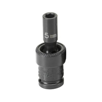 1/4" Drive Standard Metric Universal Impact Socket - 5mm