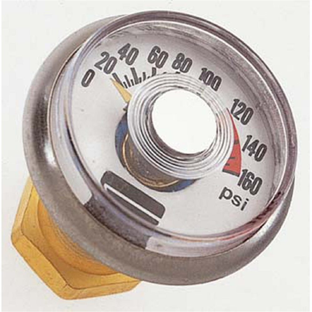 Haltec Large Bore Cap Gauge, 0-160 psi