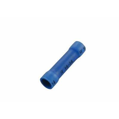 16-14 Blue Vinyl Butt Connector 100 Pcs
