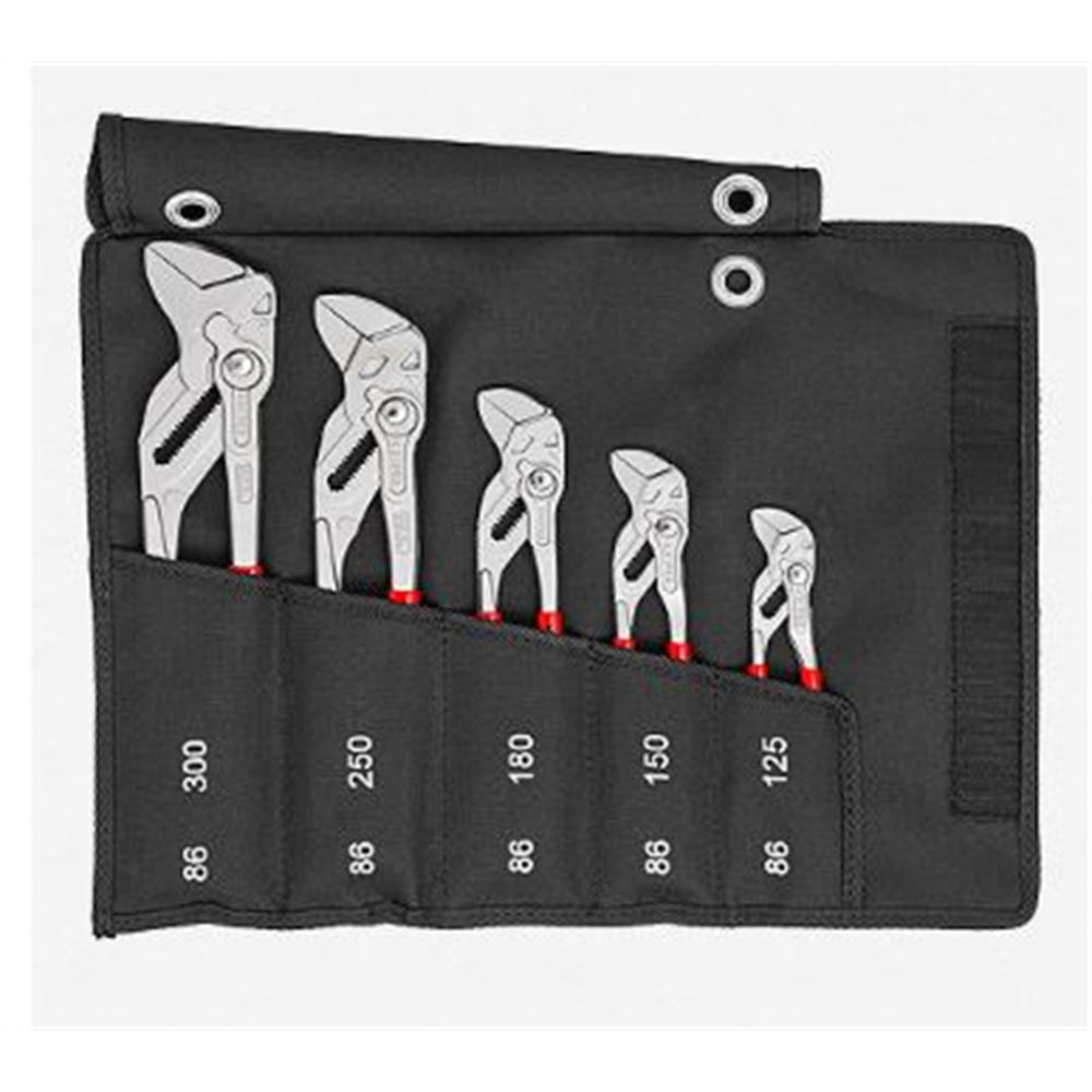 Knipex 5-Piece Pliers Wrench Set in a Tool Roll