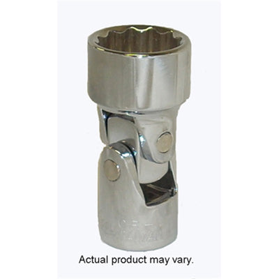 5/8” x 3/8” Drive 12-Point Fractional SAE Universal Joint Chrome Standard Socket (EA)