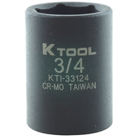 3/4” x 1/2" Drive 6-Point Fractional SAE Short Impact Socket (EA)