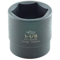 1-1/8” x 1/2" Drive 6-Point Fractional SAE Short Impact Socket (EA)