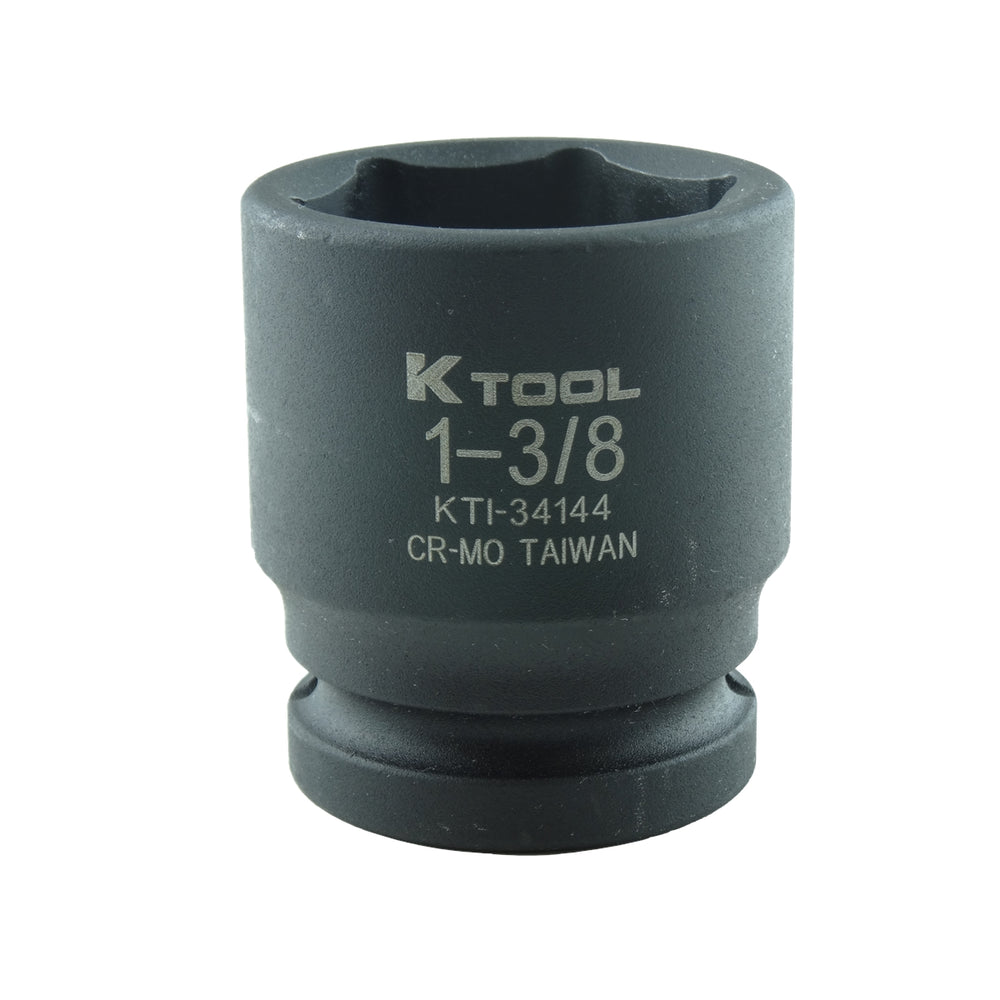 1-3/8” x 3/4" Drive 6-Point Fractional SAE Short Chrome Impact Socket (EA)