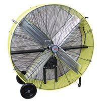42" Belt Drive Industrial Drum Fan, Safety Yellow