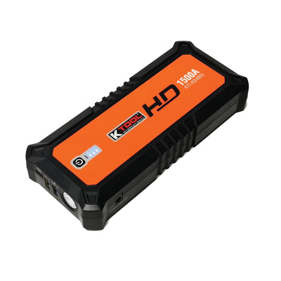 Compact Jump Starter for Gasoline and Diesel Engines 1500 amp, 12-volt, 24,000mAh