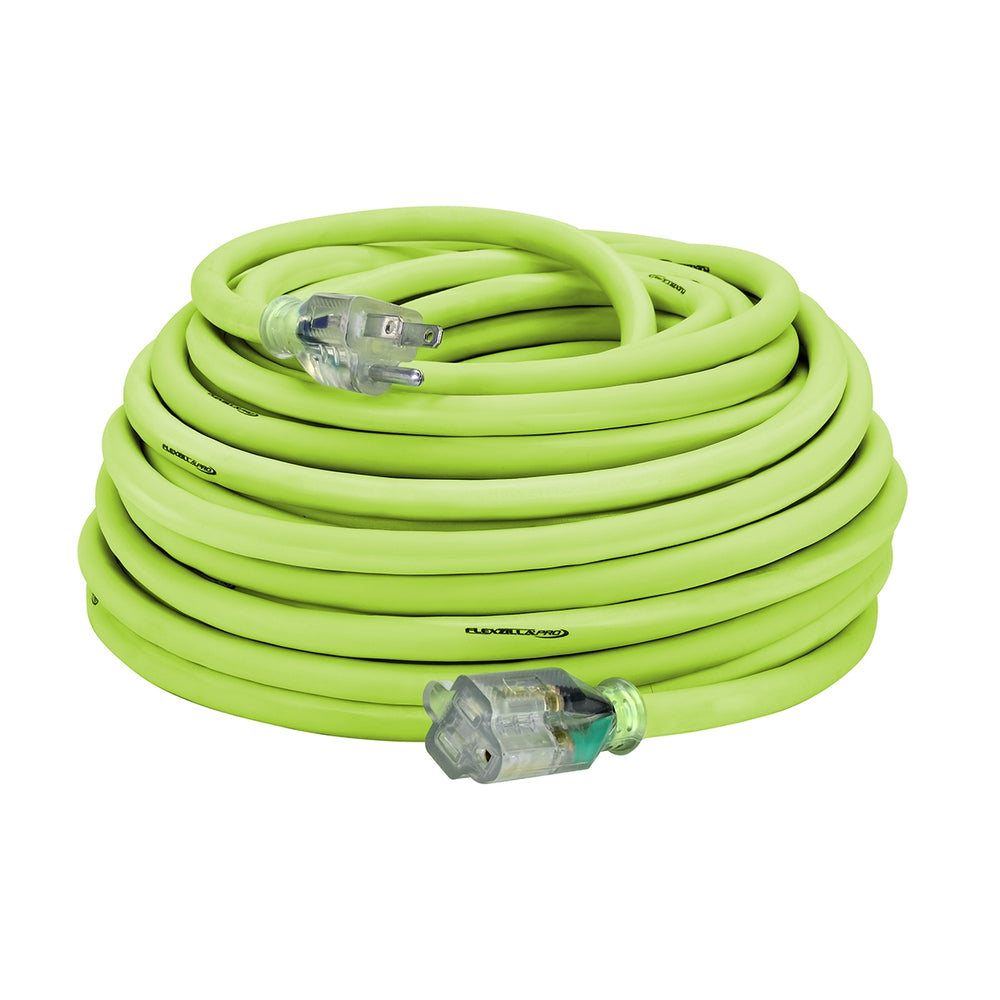 Flexzilla Pro Extension Cord, 10/3 AWG SJTW, 100', Outdoor, Lighted Plug